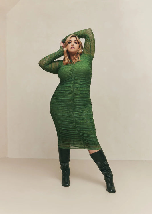 green Hilary Macmillan Mesh Dresses