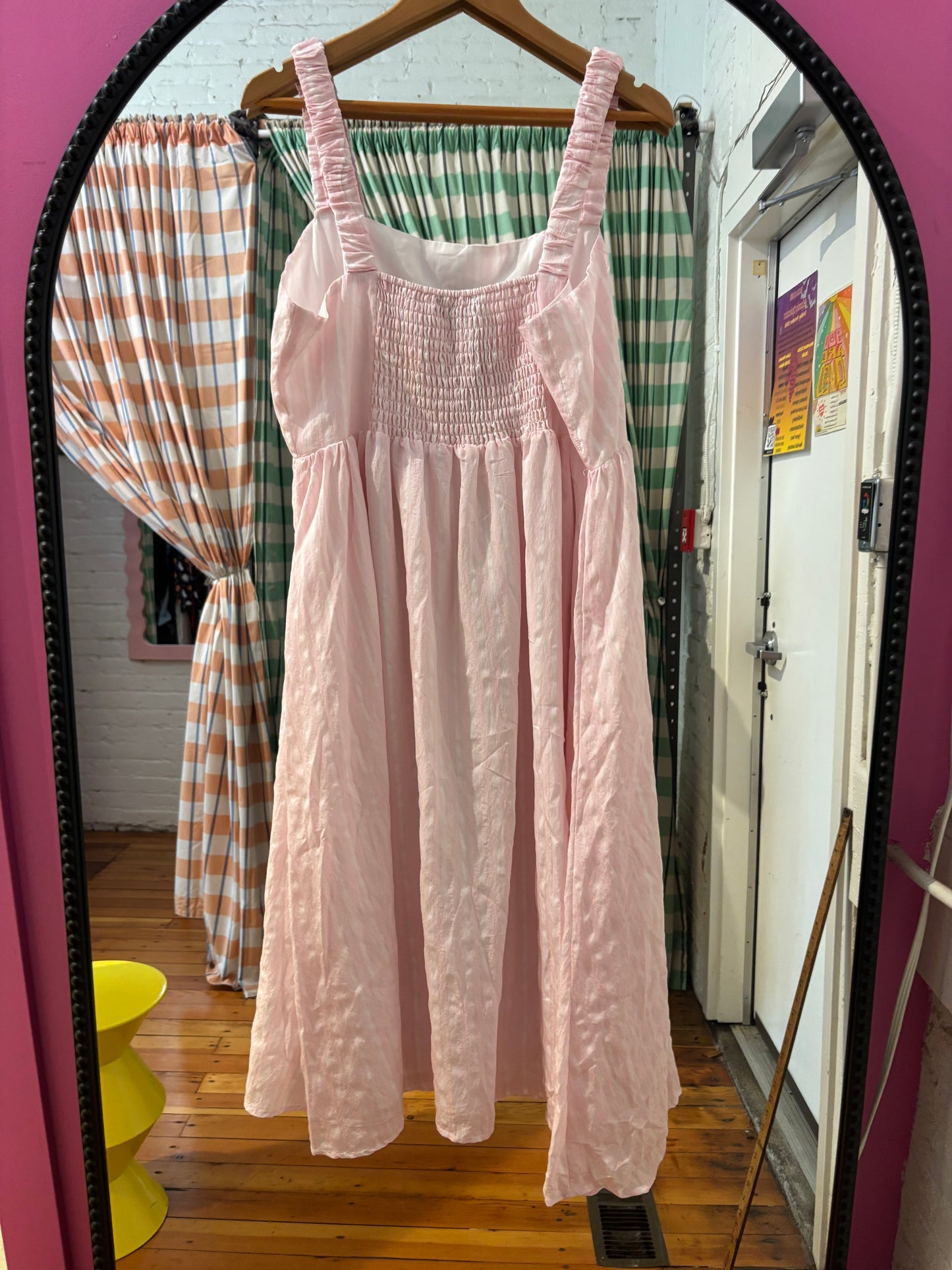 size 18 pink white stripe Eloquii dress - tank