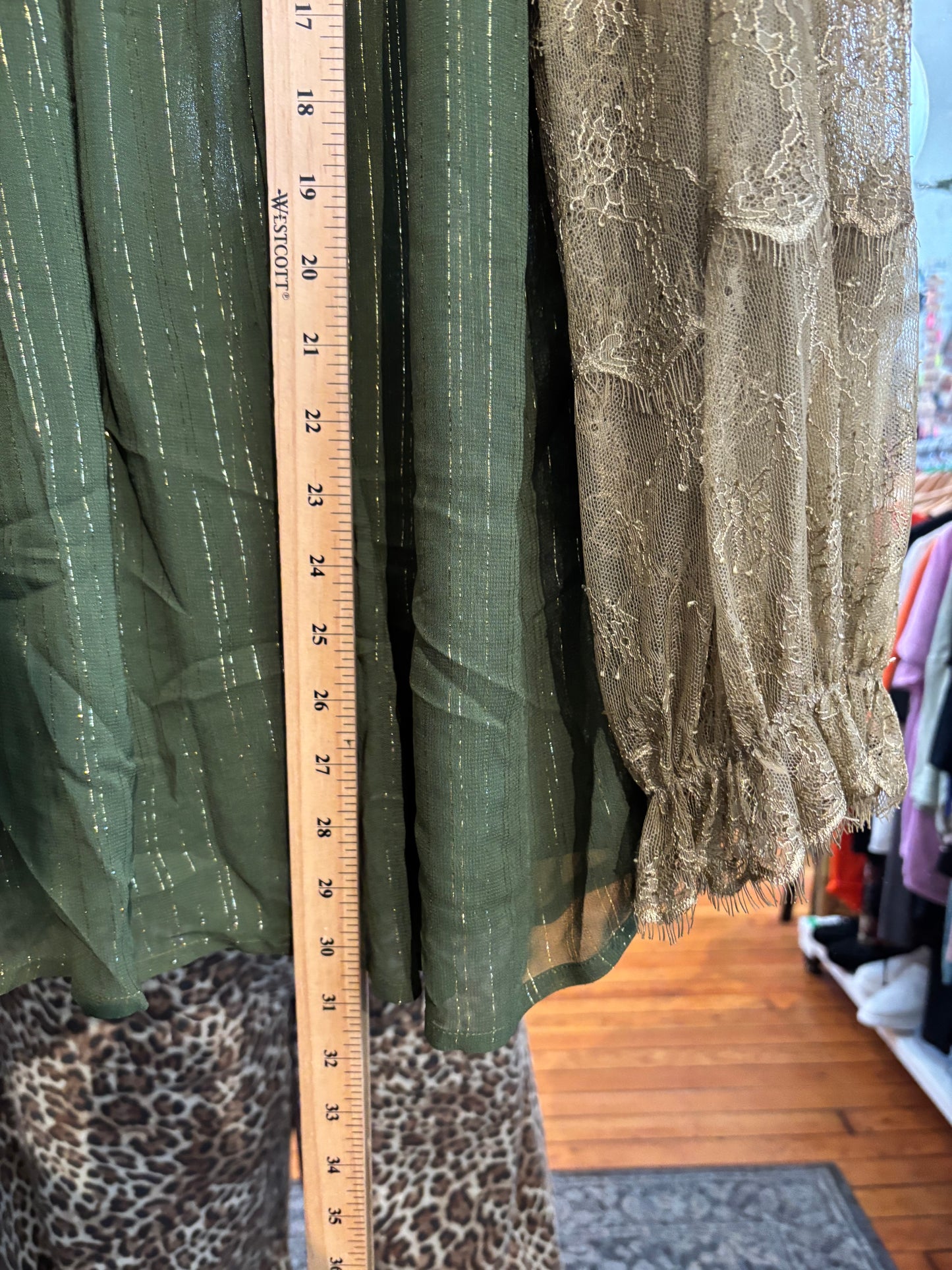 size XL  green on green  bl^nk London top - blouse