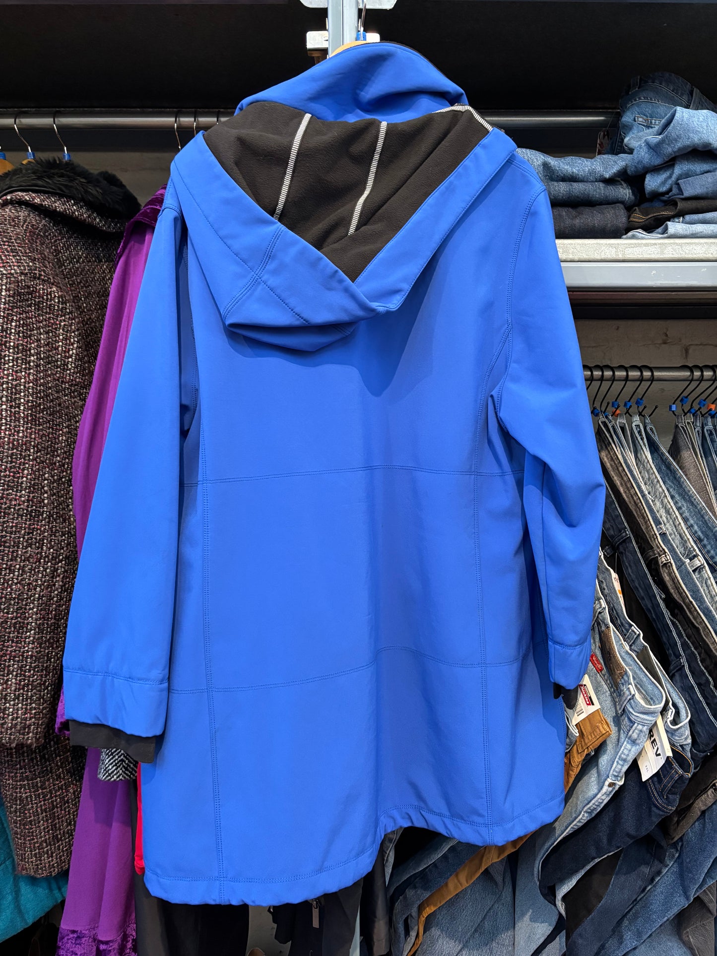 size 3X blue rain Bylyse jacket - long