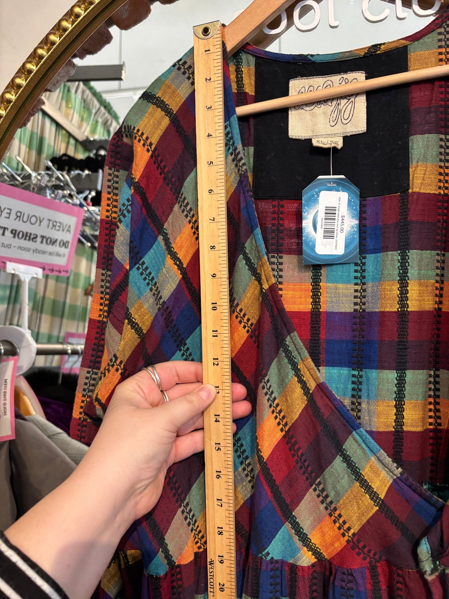 Size XL bright plaid Ace and Jig dress