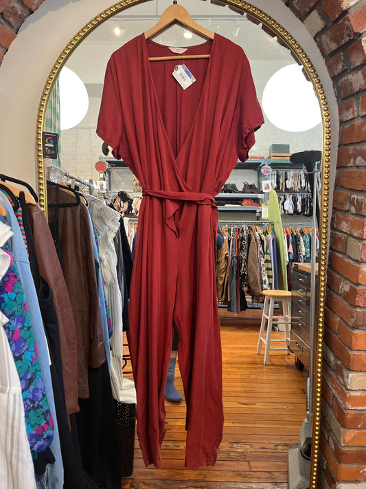 Size 7 burnt red Sotela jumpsuit
