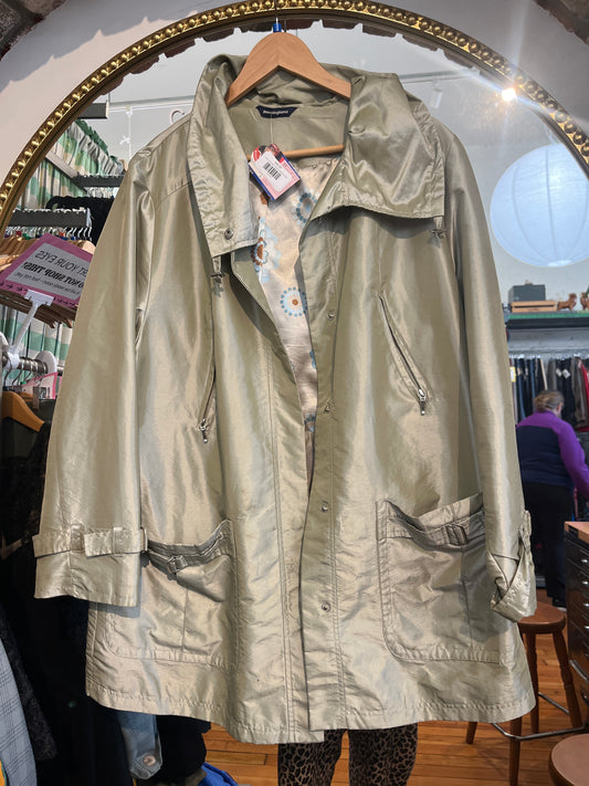 Size 2X shny green Vintage Penningtons jacket