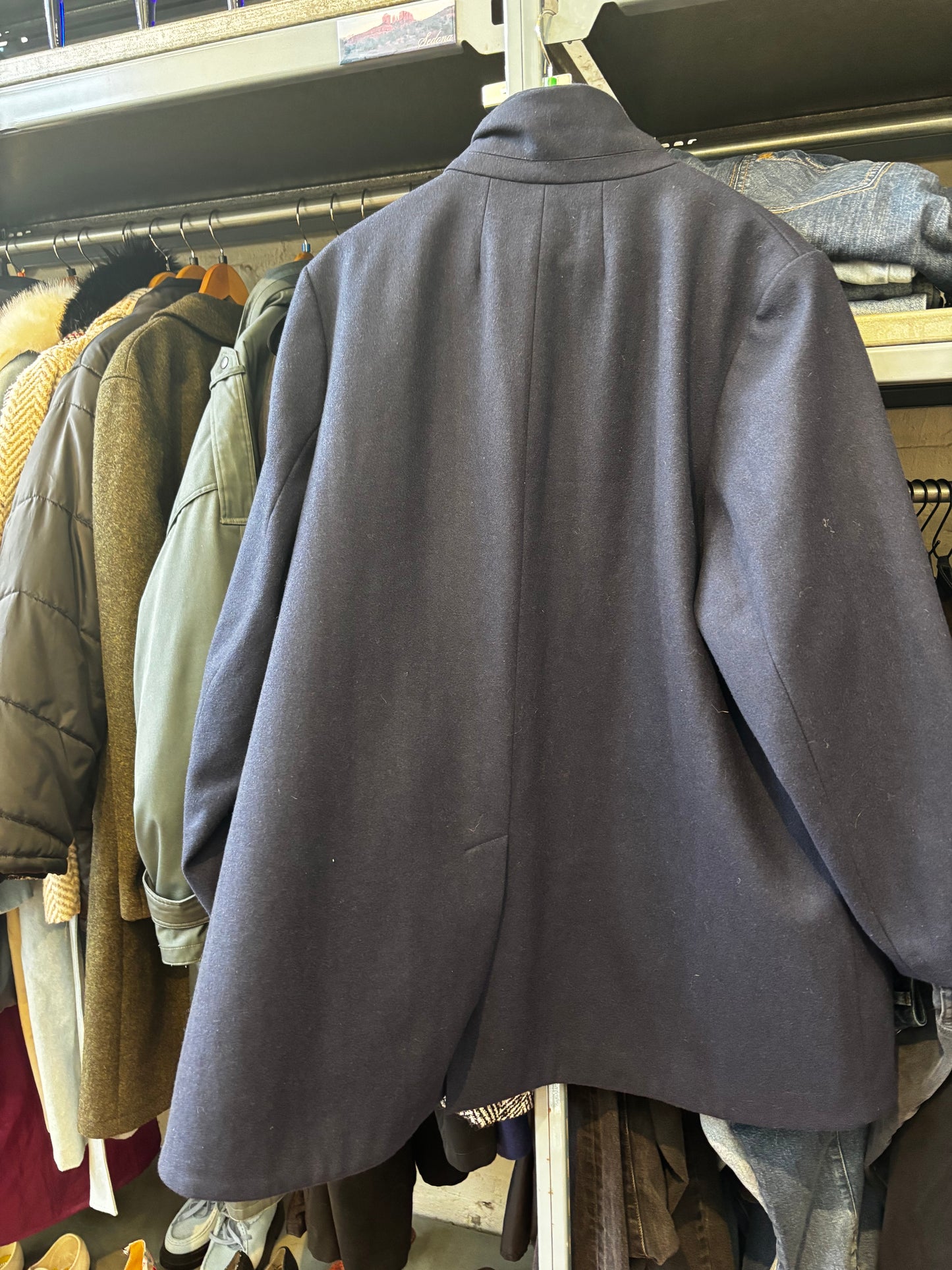Universal Standard size XL (2-3X) navy wool blend jacket