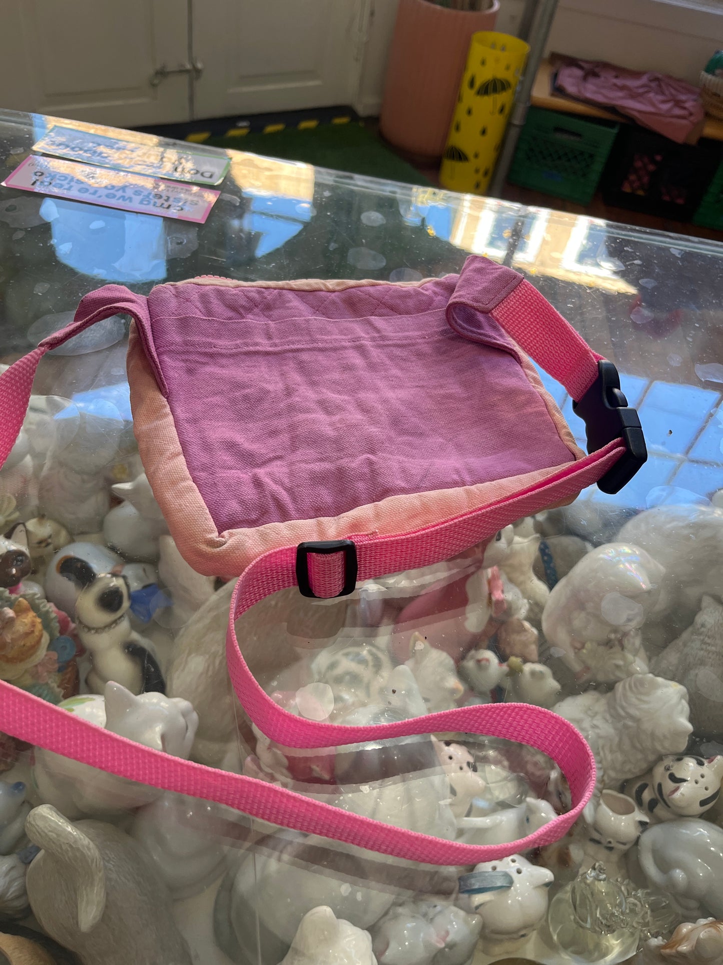 AS IS size flex pink cream Never Ending Weekend belt bag