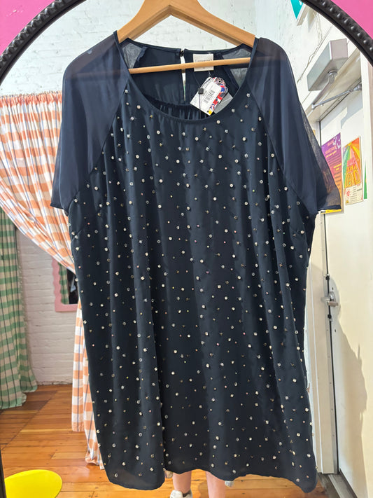 size 50 navy with bejewelled Juna Rose dress