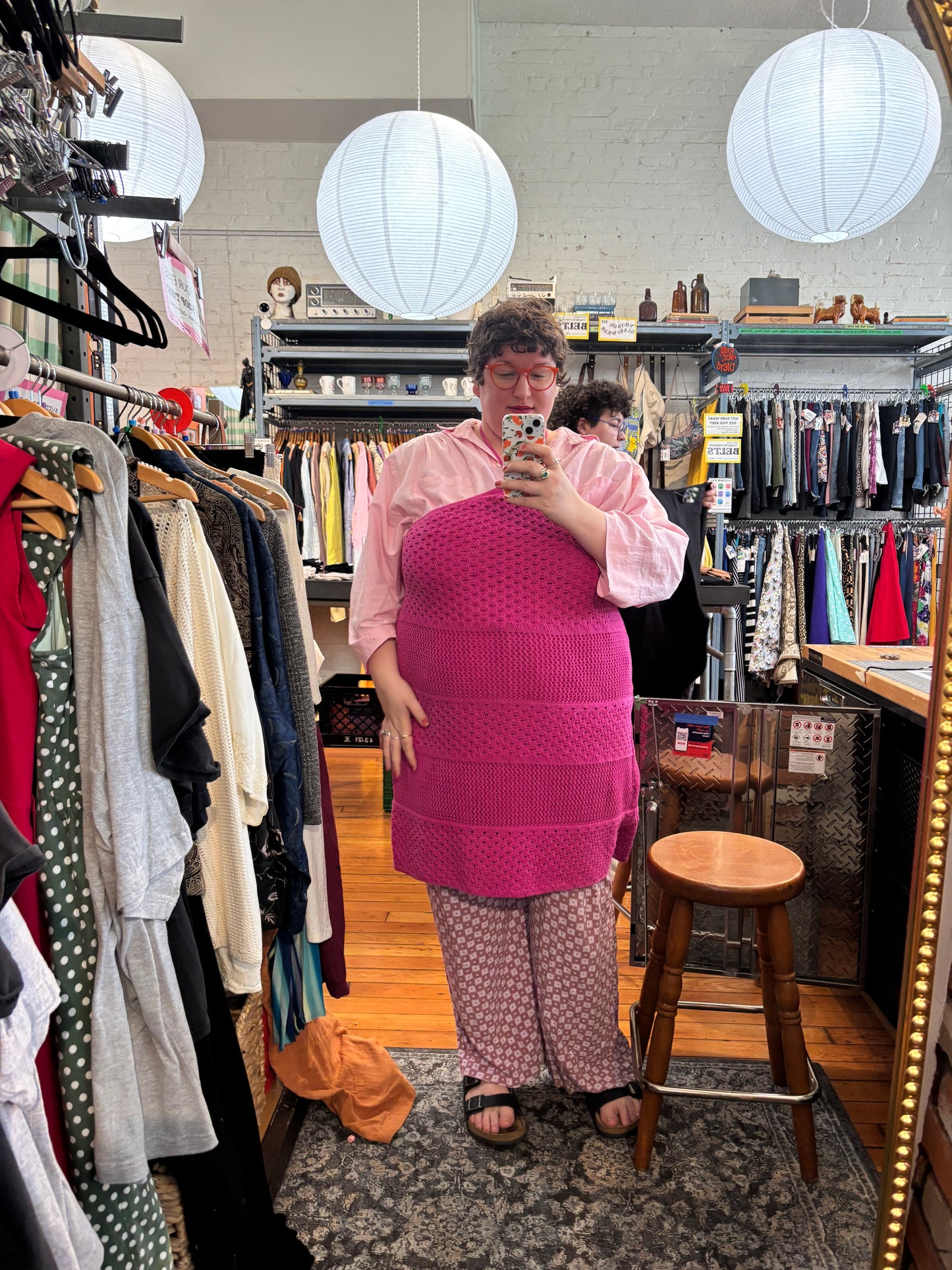 Size 3X pink crochet Old Navy dress