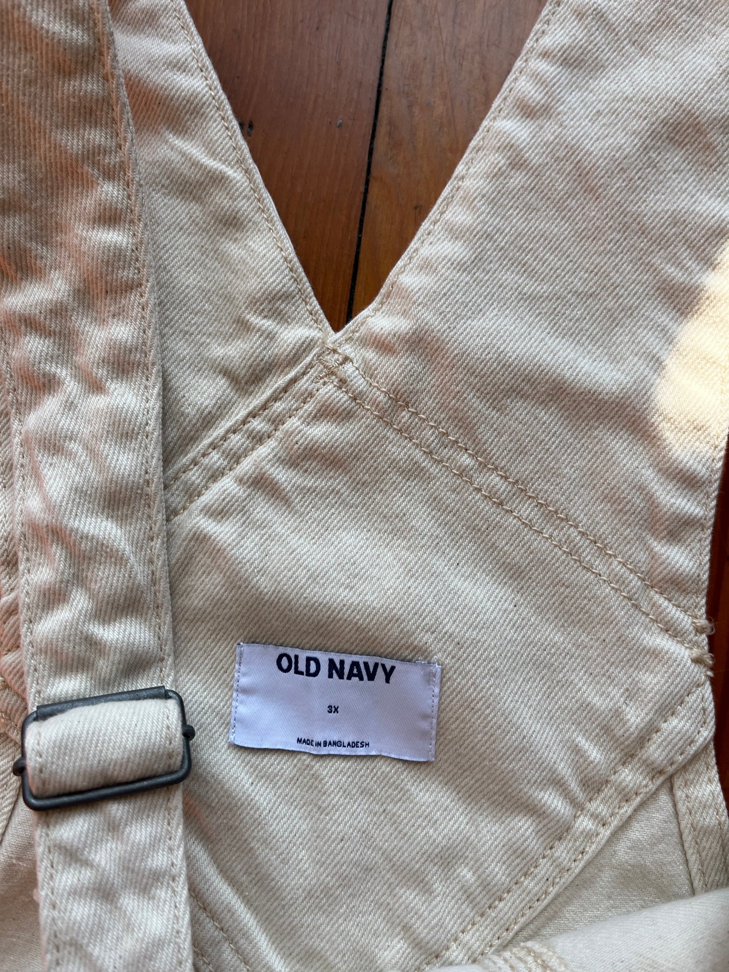 Size 3X Cream Old Navy Overalls