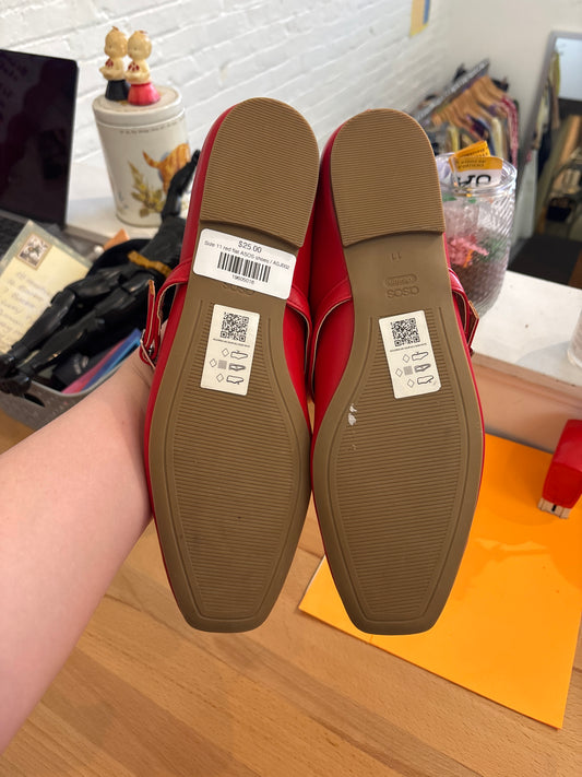 Size 11 red flat ASOS shoes