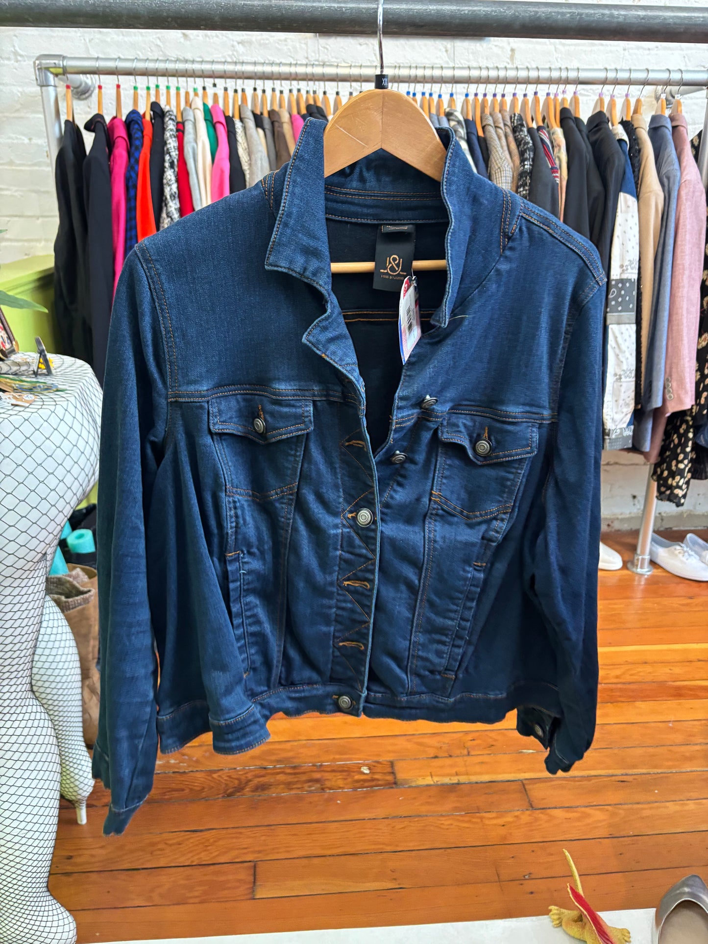 size 20 dark wash Love & Legend jean jacket