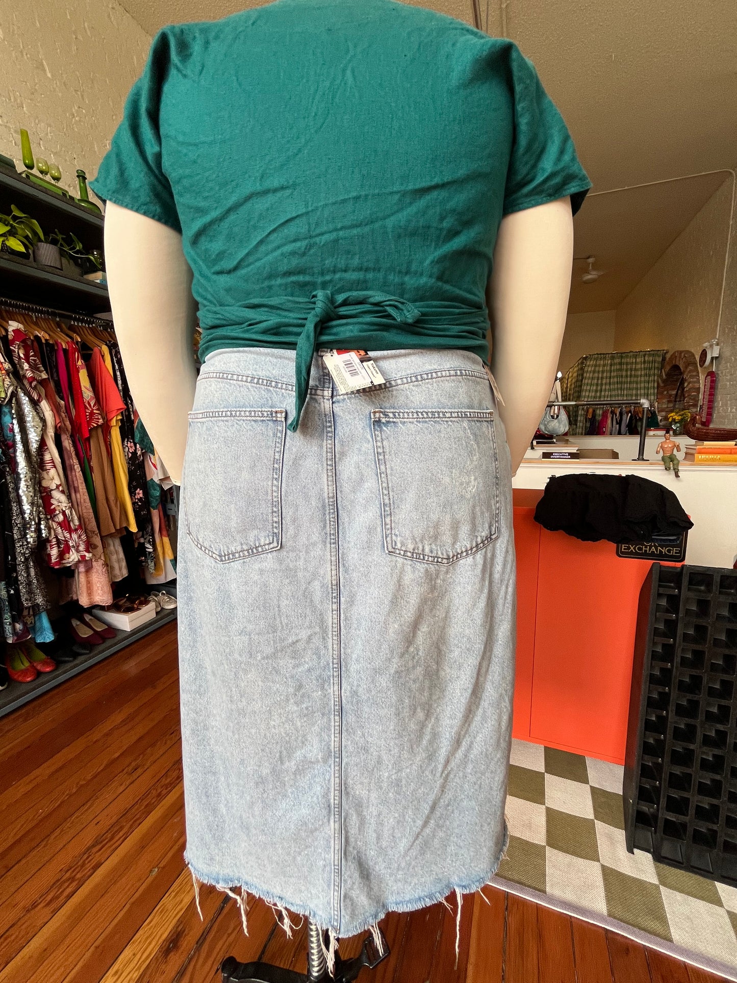 Size 4XL light denim mango Skirt