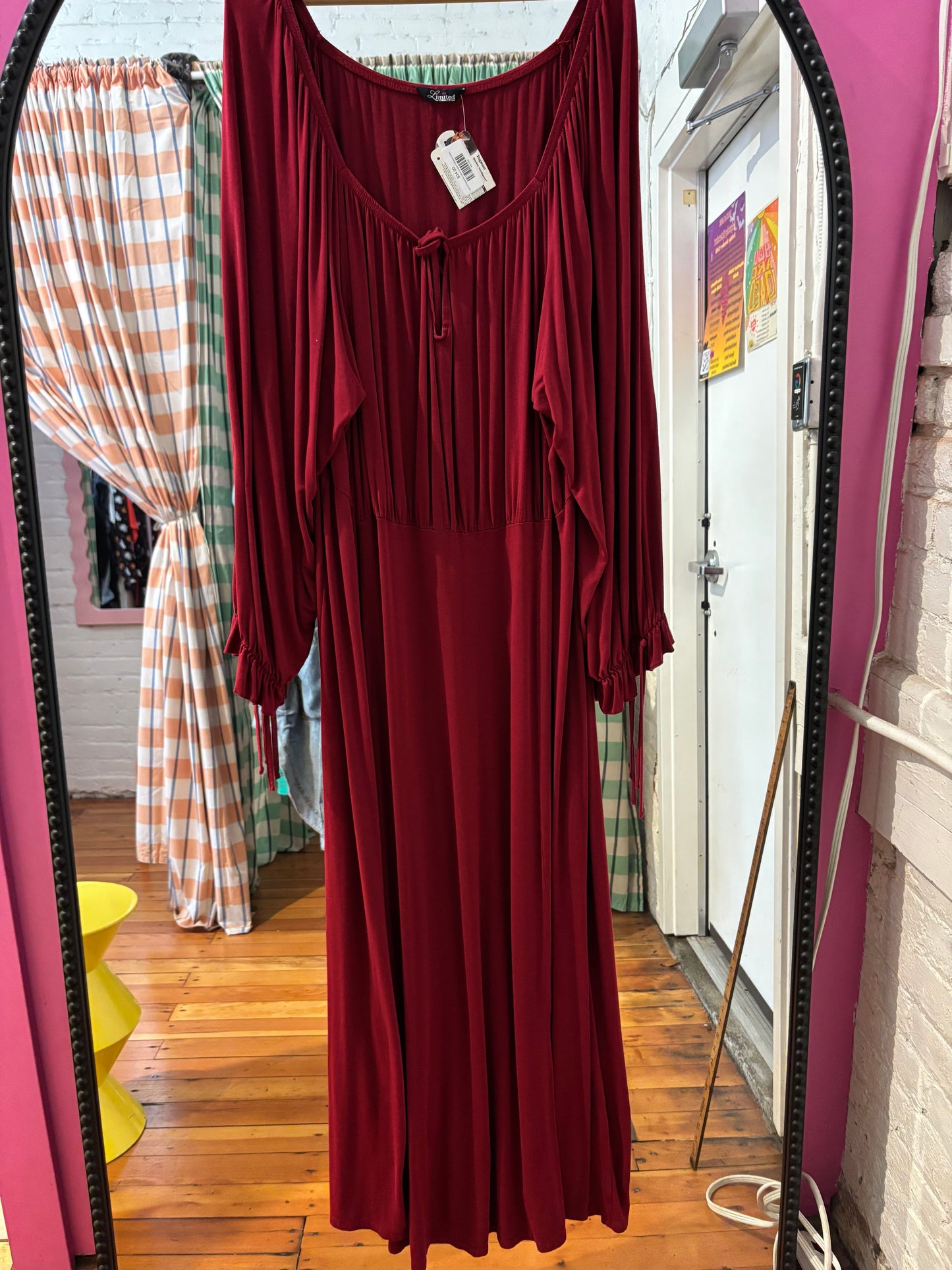 size 4X burgundy Limited Collection dress - maxi