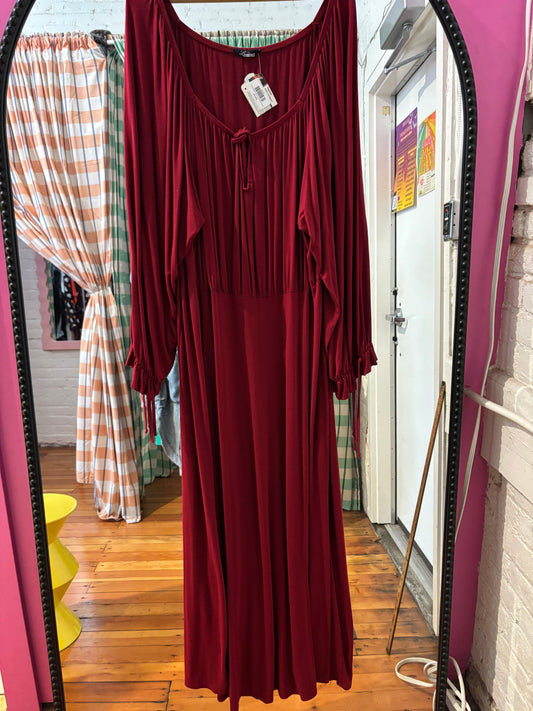 size 4X burgundy Limited Collection dress - maxi
