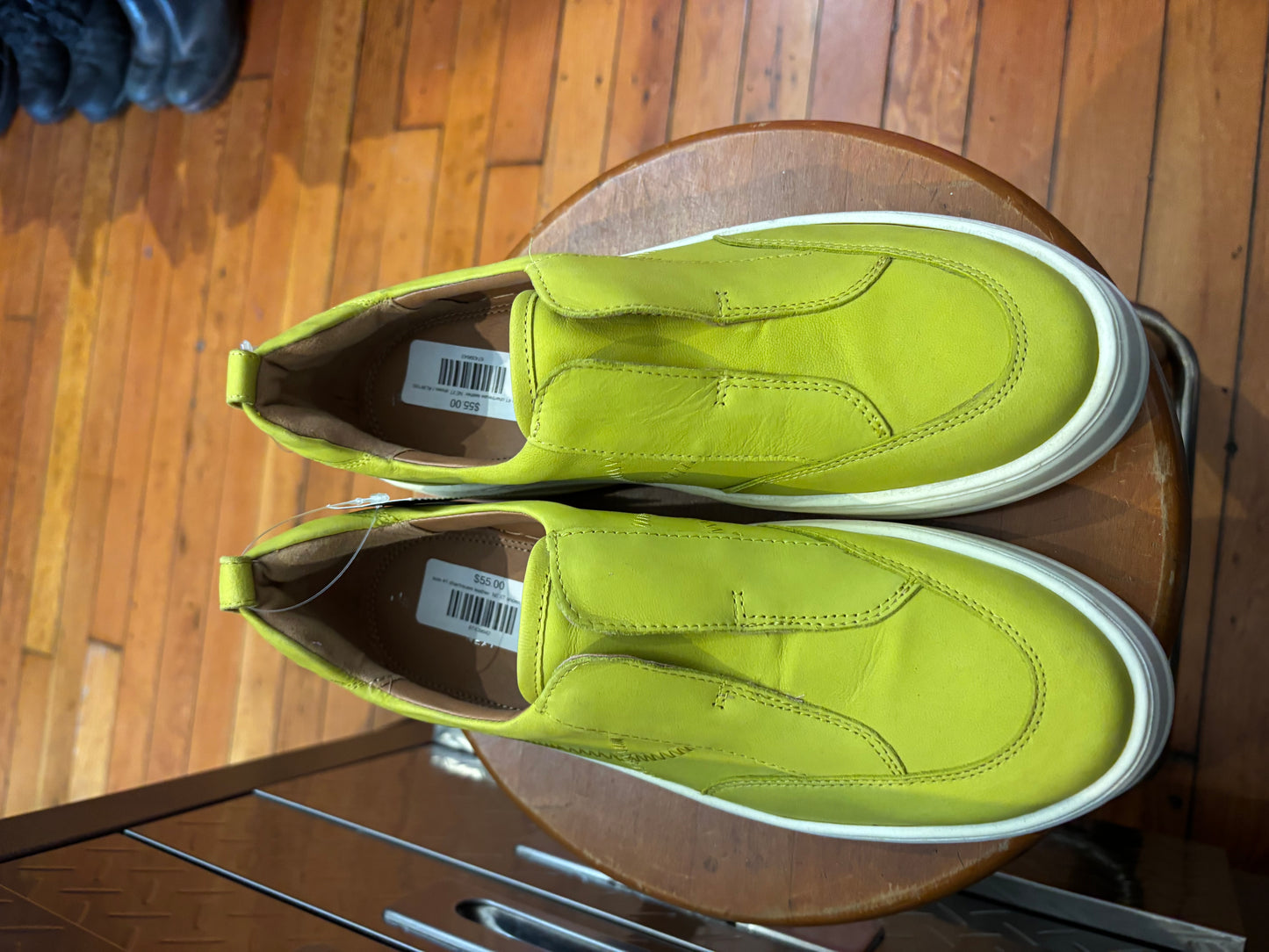 size 41 chartreuse leather NEXT shoes