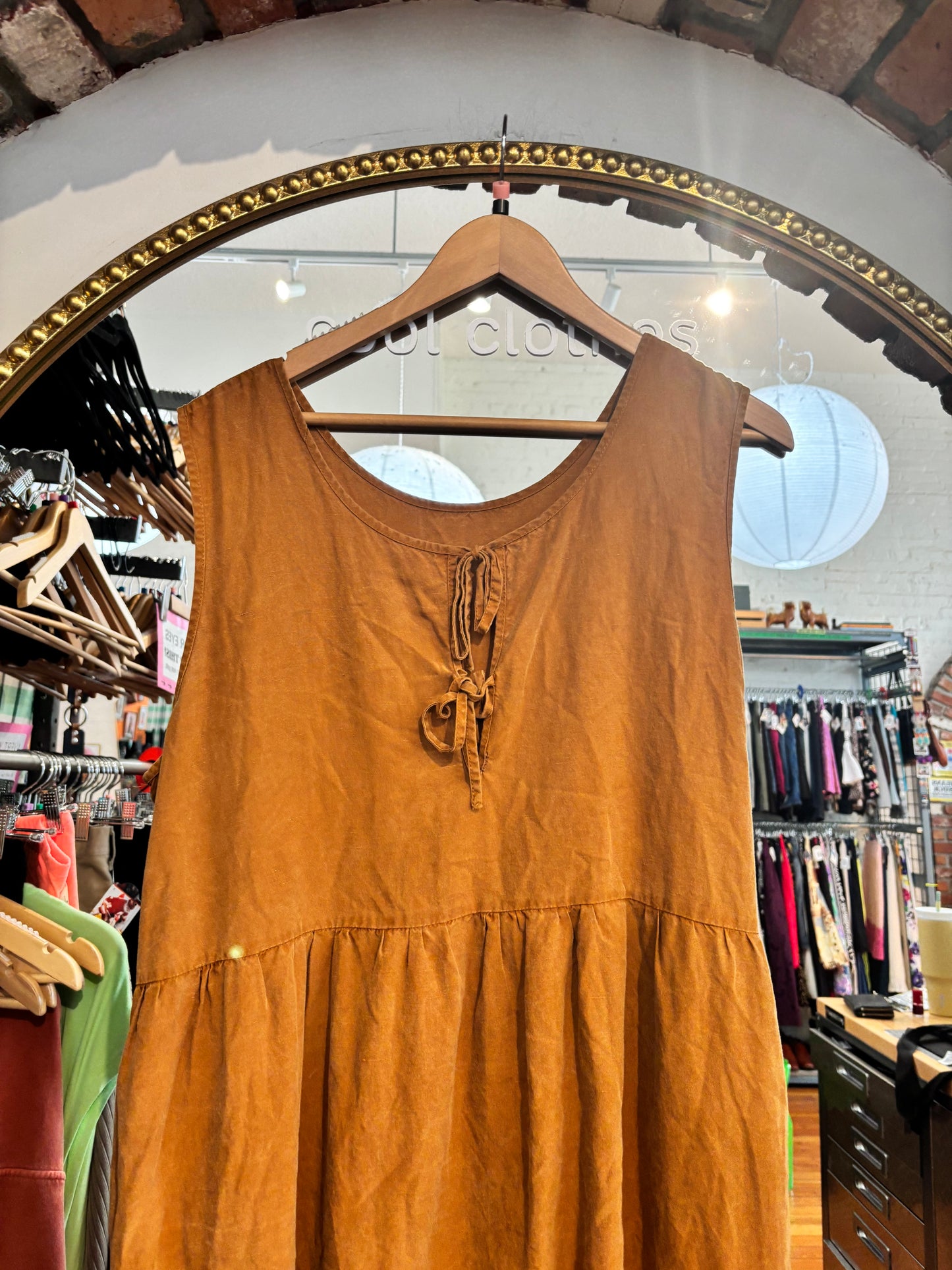 MENDED AS IS size XL light brown tencel Tradlands dress