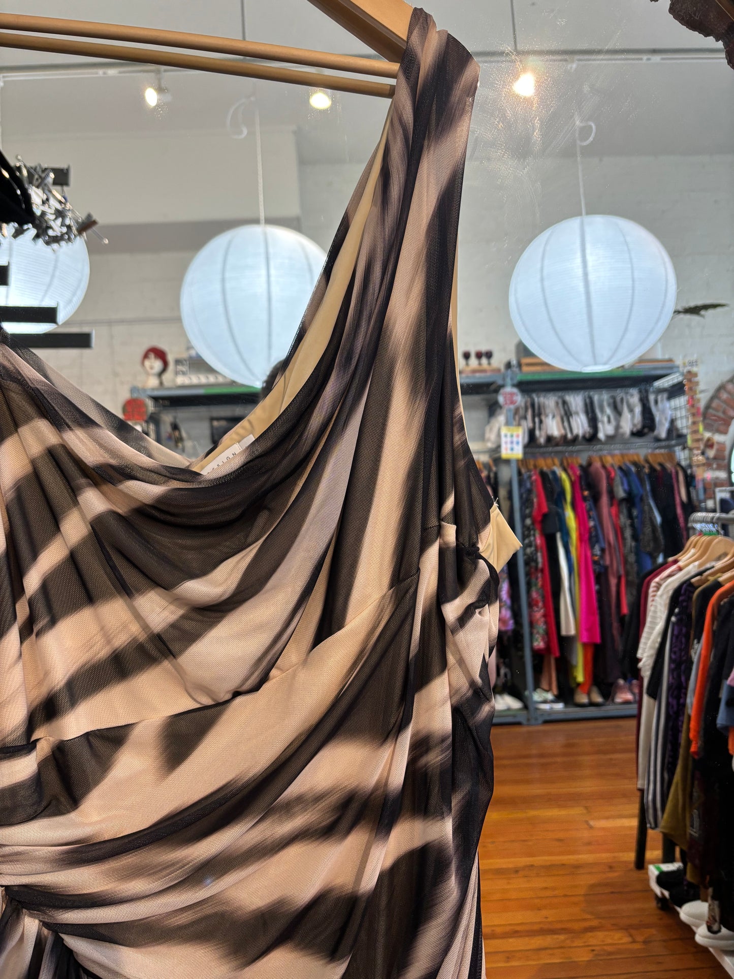 ASOS size 26 zebra- ruched dress