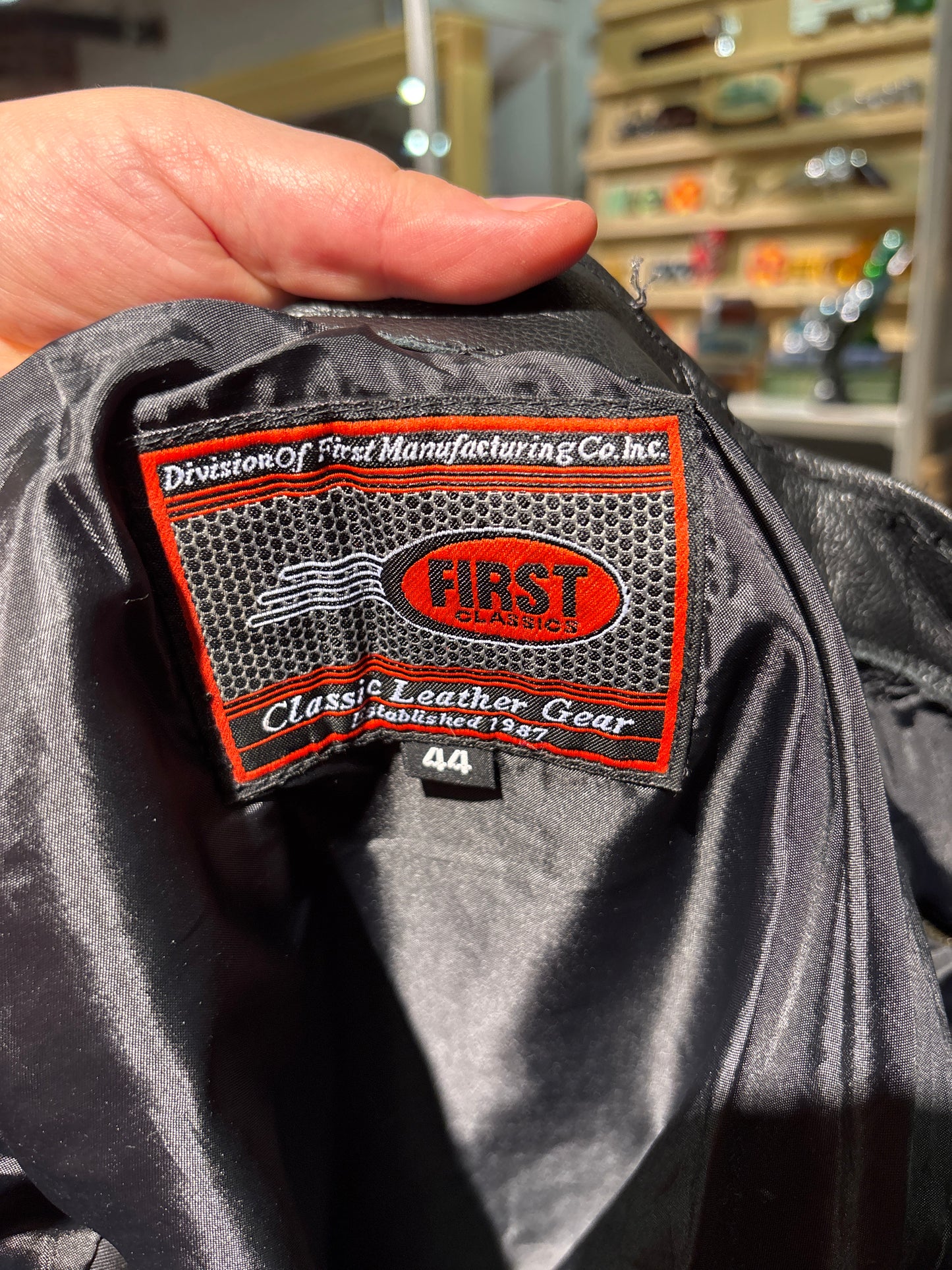 size 44 black heavy leather Classic Leather Gear pants