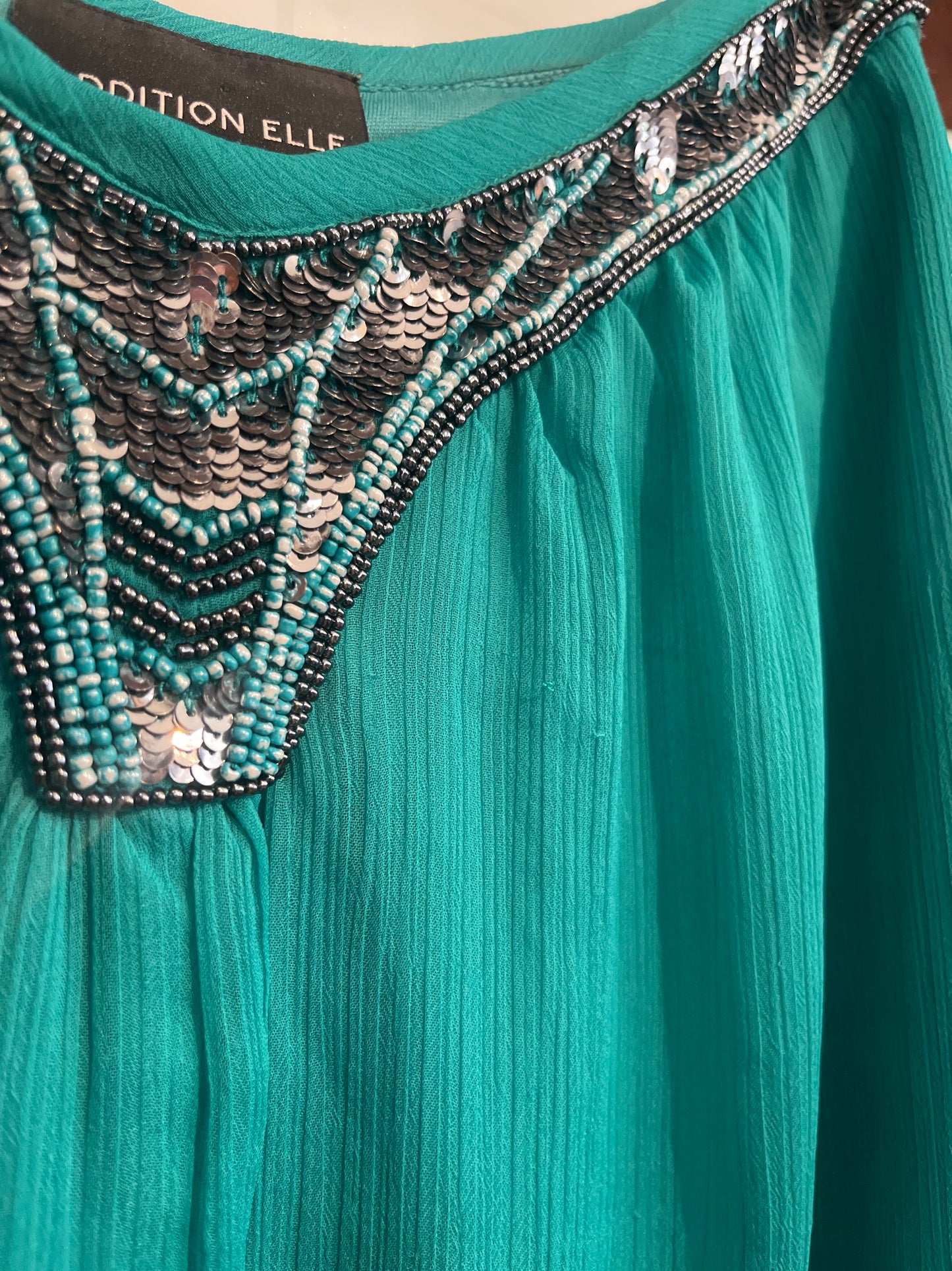 size 18 teal with sequins VINTAGE Addition Elle dress - cami