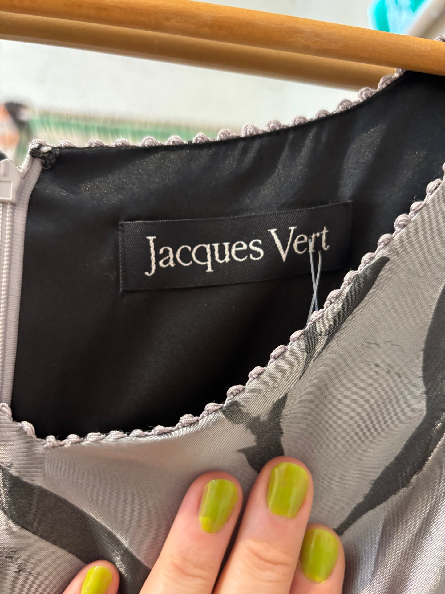 size 18 silver with burnout Jacques Vert dress - cocktail