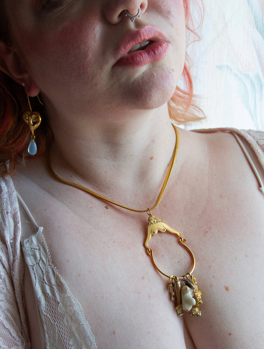 Bosom Buddy Charm Holder Pendant Necklace