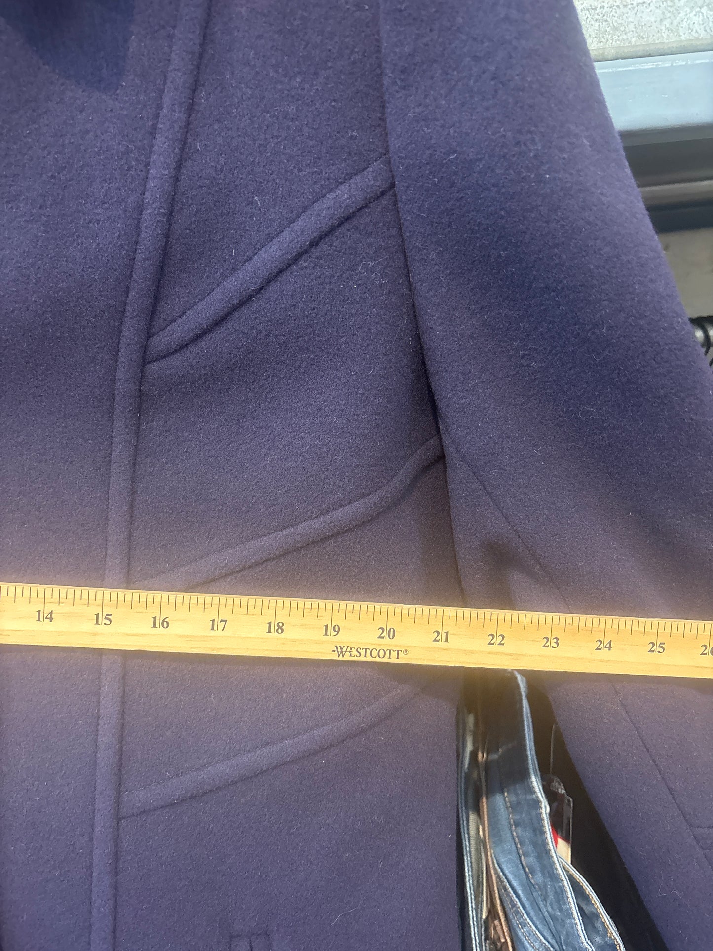 size 18 dark purple wool Jacques Vert coat - long trench