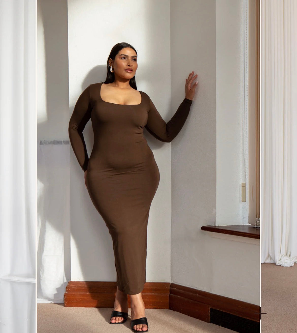 NWT size 3XL AYM brown Billie Bamboo Bodycon dress