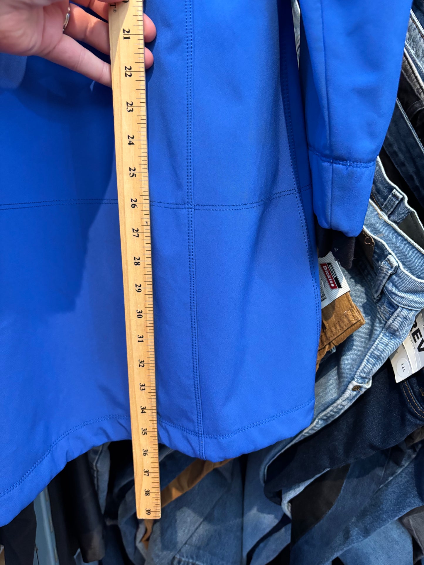 size 3X blue rain Bylyse jacket - long