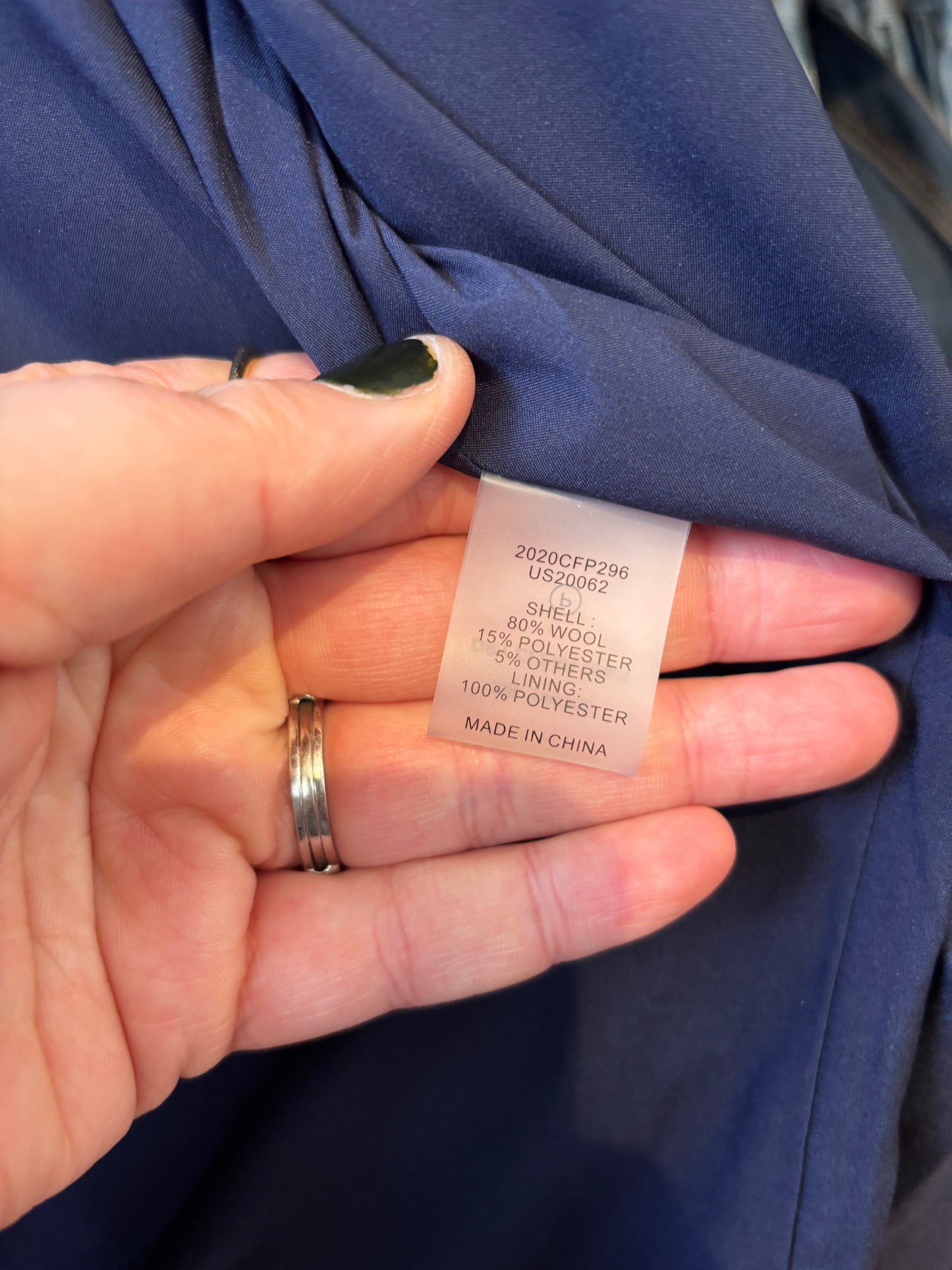 Universal Standard size XL (2-3X) navy wool blend jacket