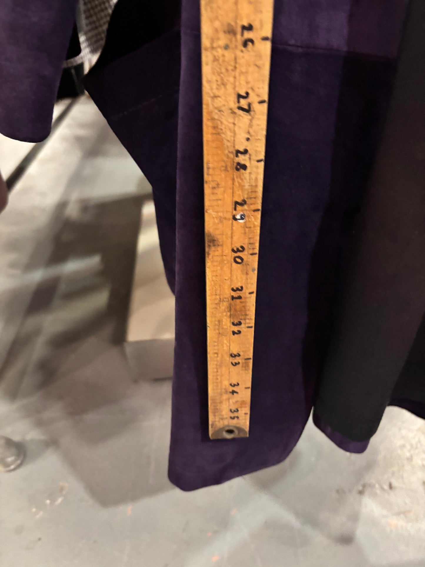 Vintage Michel Antoni purple leather long blazer jacket