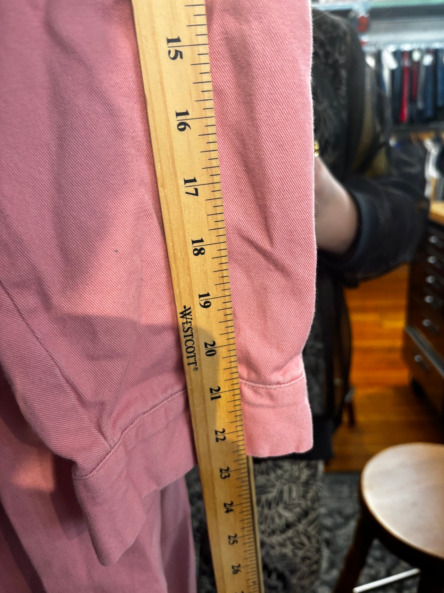 size 3X Red Sky pink cotton boilersuit