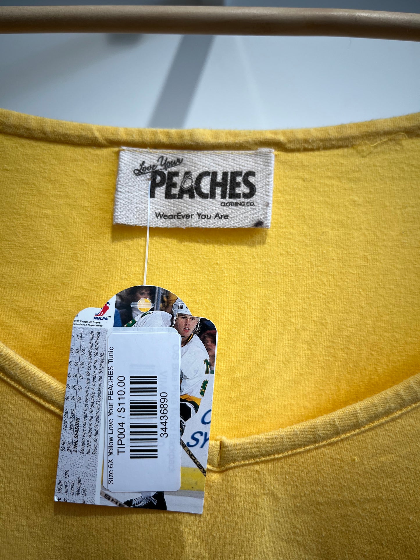 Size 6X Yellow Love Your PEACHES Tunic