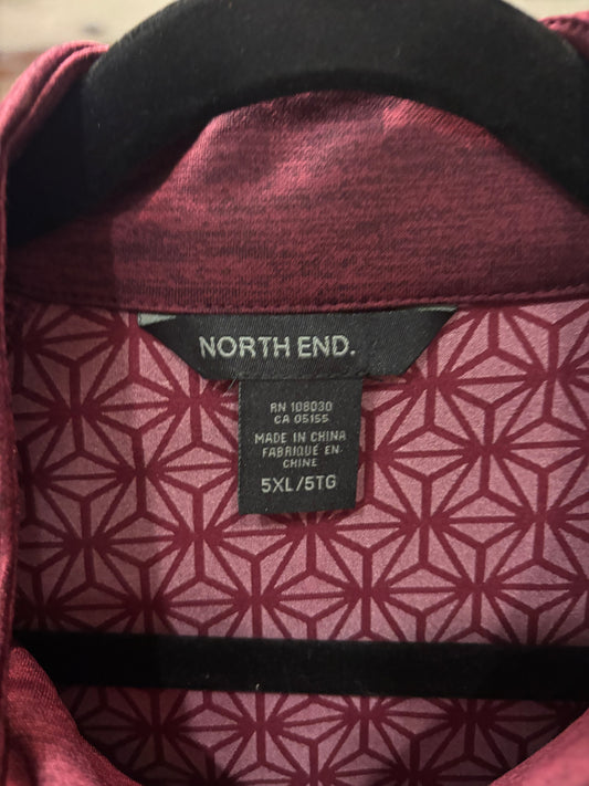 Size 5XL North End burgundy zip up sweater jacket