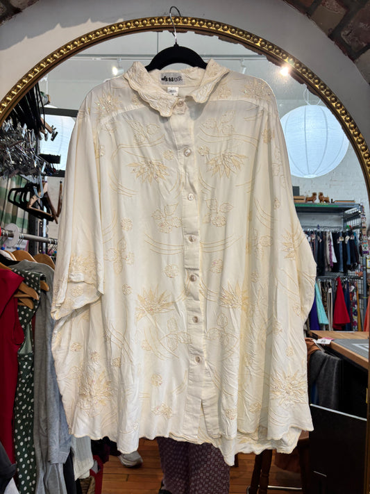 VINTAGE size 4X We Be Bop cream top with beads