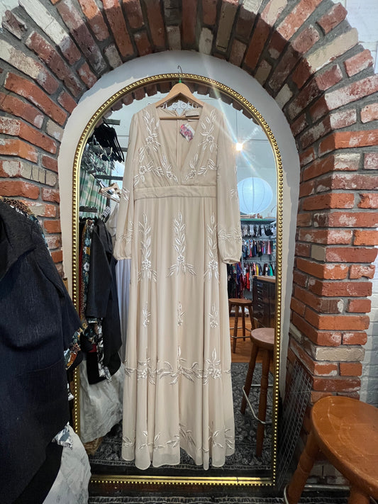 Size 18 Cream beaded BHLDN Dress