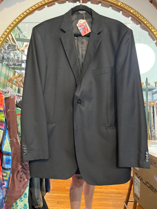 size 46L black wool VINTAGE Guy Laroche blazer sportscoat