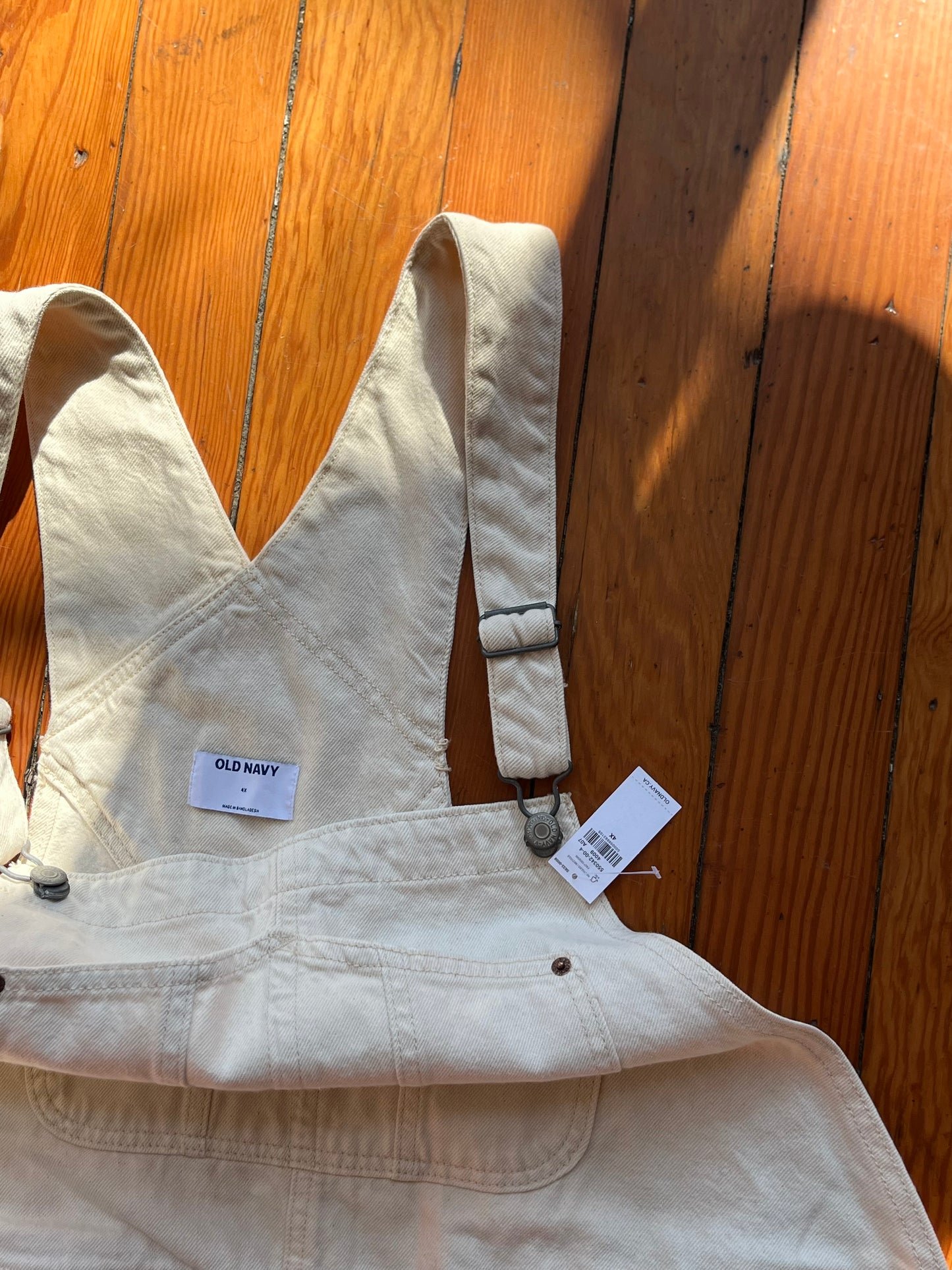 Size 4X Cream Old Navy Overalls