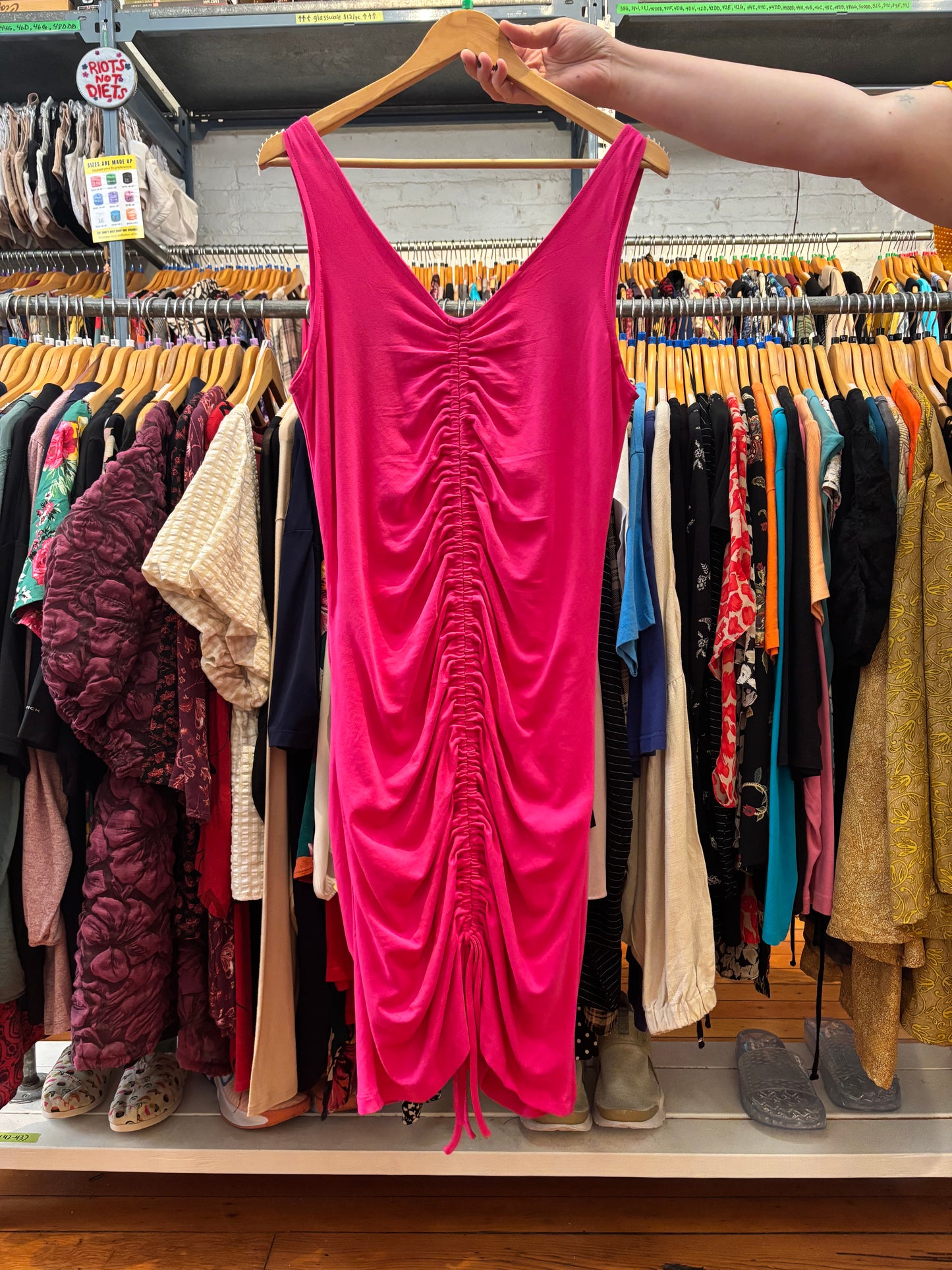 Hot Pink Hilary Macmillan Slvls Ruched Dress