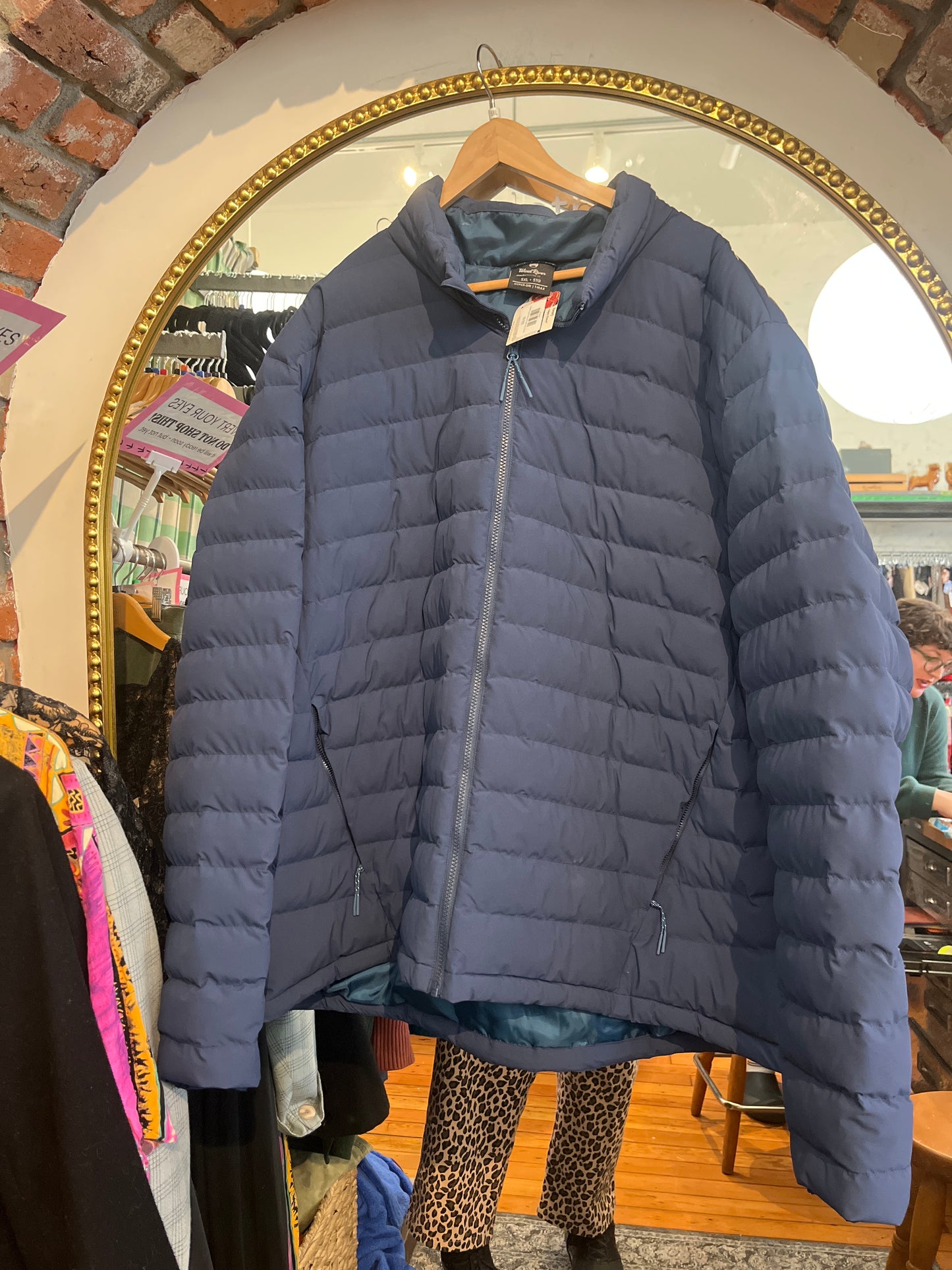 size 5XL navy puffer Wind River jacket - hyperdry