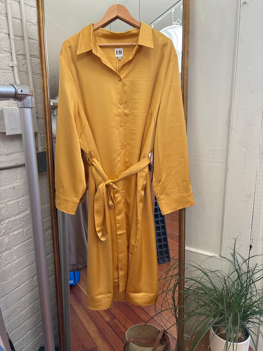 Yellow Hilary Macmillan Blouson Midi Dress