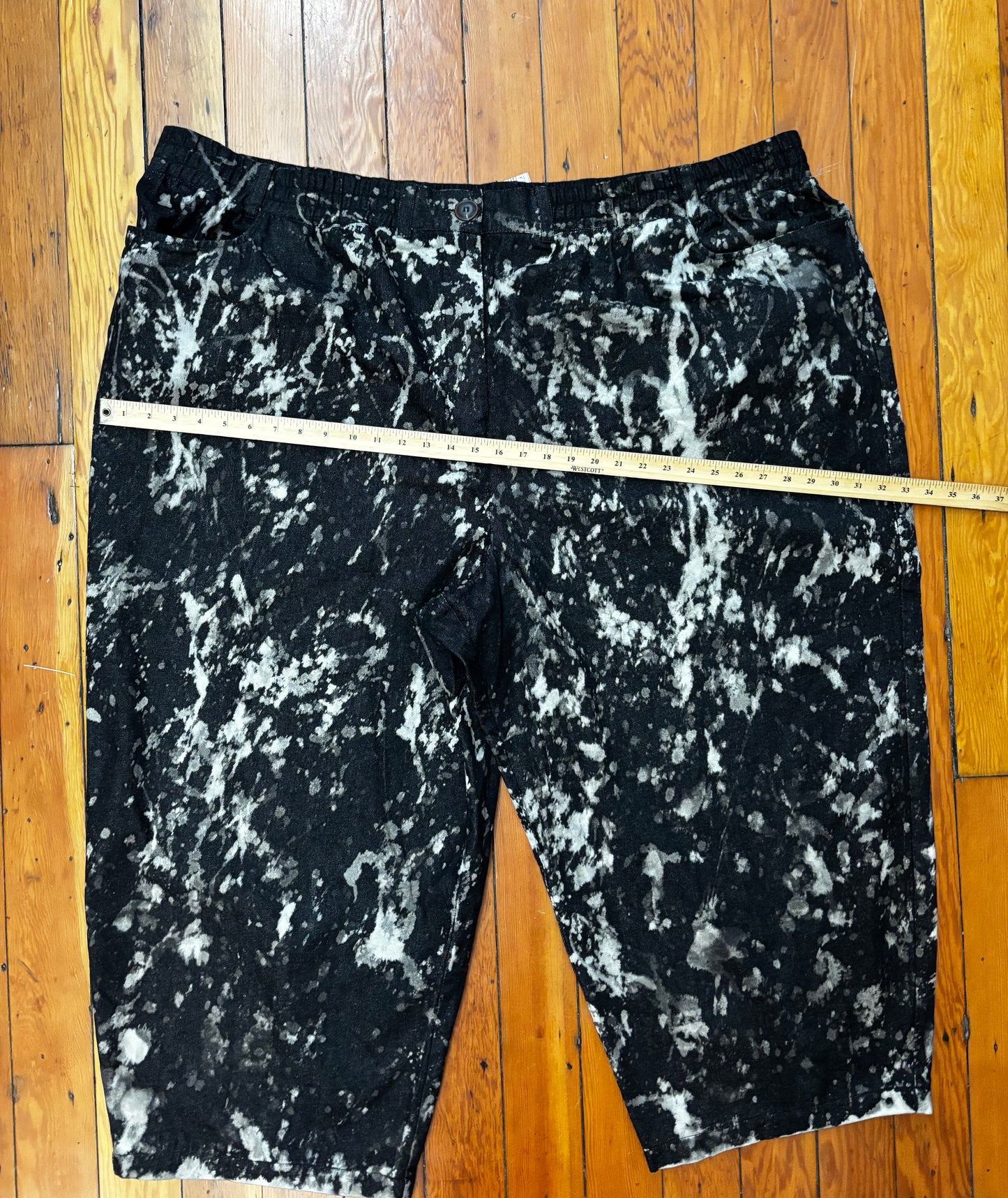 size 5X Ulla Jeans - charcoal black bleach dyed