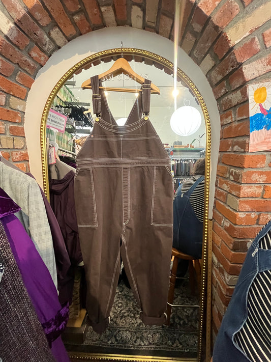Size 1X brown overalls Big Bud Press overalls