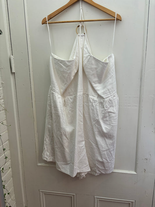 Size 4X White linen Old Navy Romper