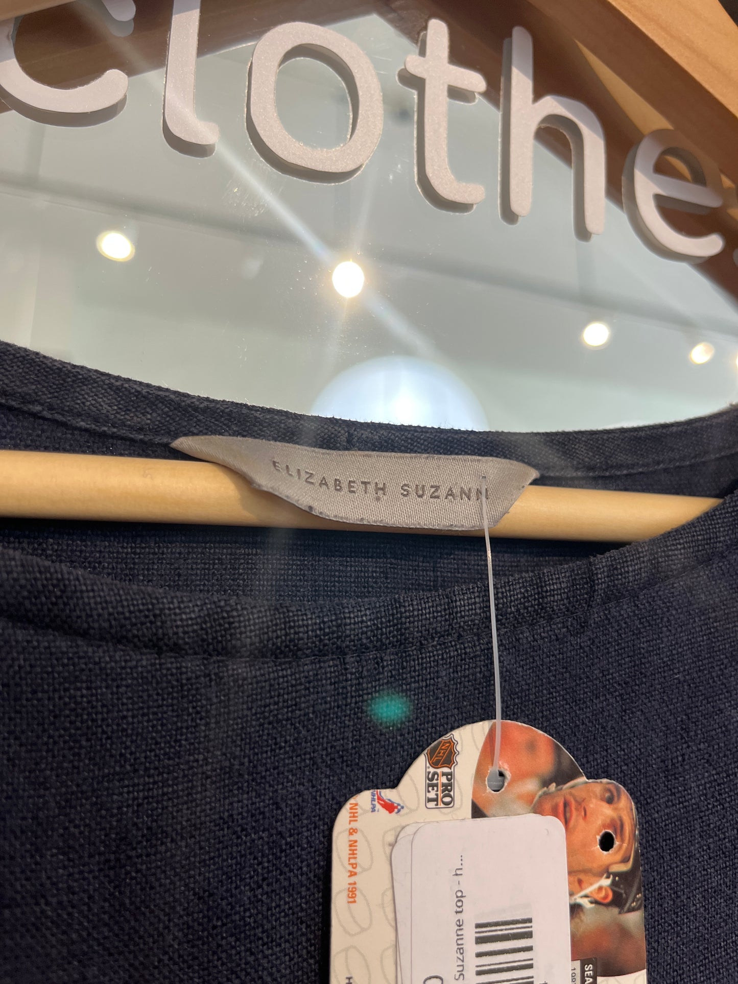 size flex navy LINEN Elizabeth Suzanne top - harper tunic