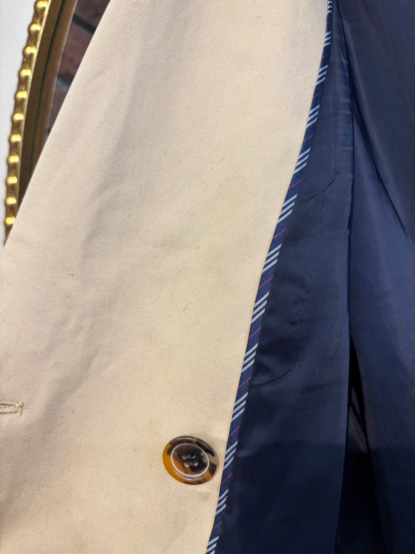 size 16 beige with navy lining J.Crew coat - trench