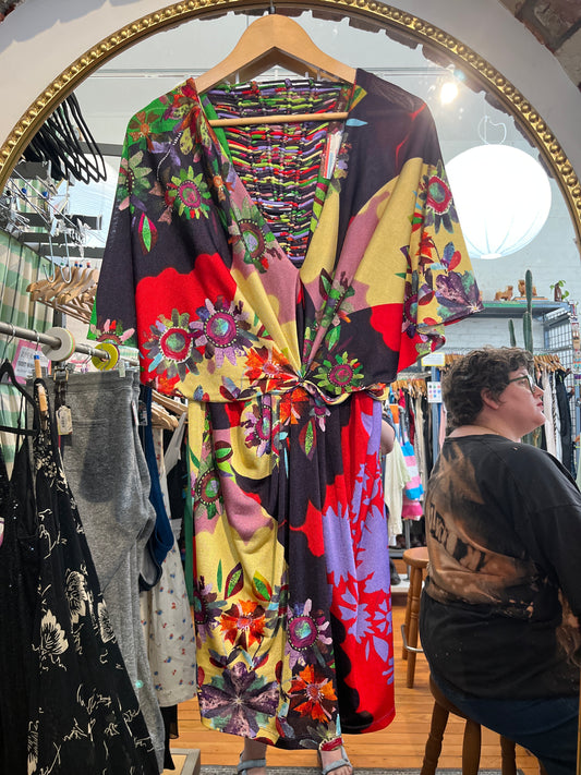 size XL yellow red cool  Ranna GiLL - anthropologie top - tunic