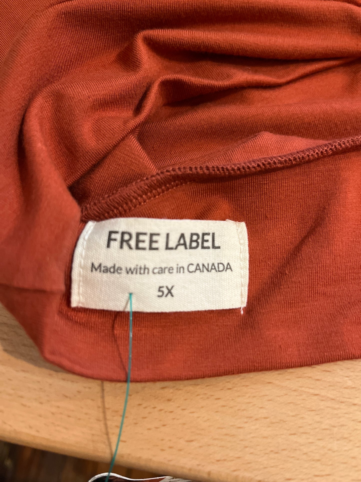 Size 5X Orange Free Label Bra