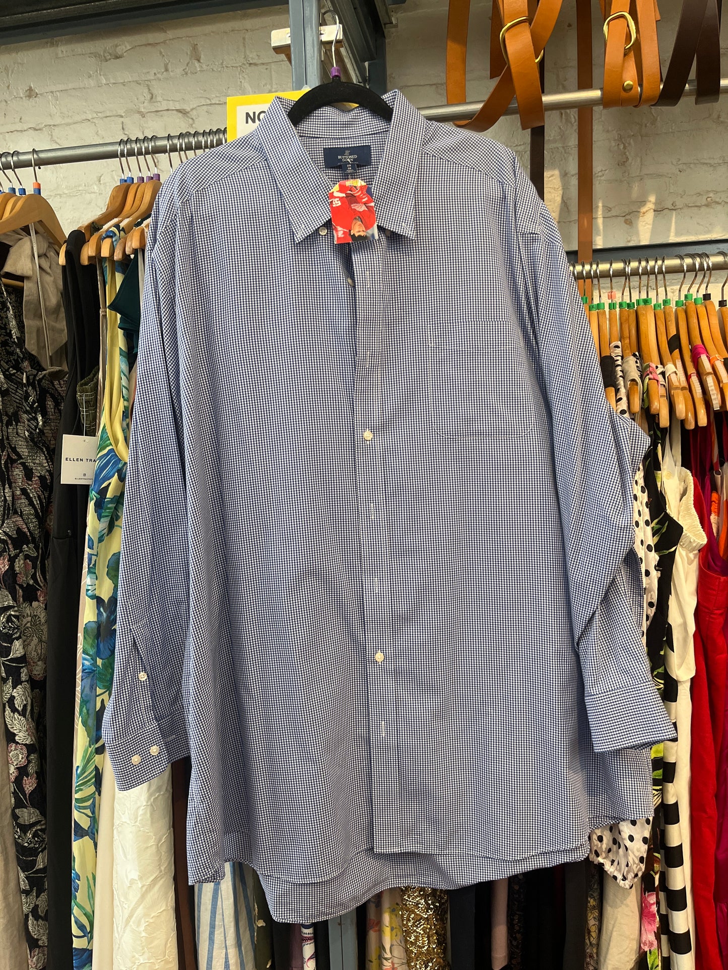 Size 20 Blue gingham buttoned down blue gingham