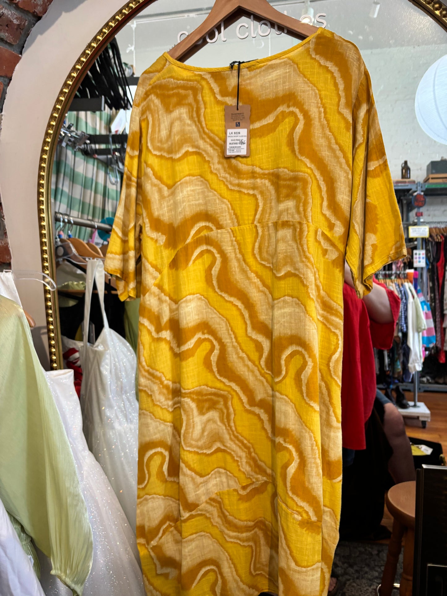 size flex yellow yellow cotton NWT Beyond Capri dress - boxy