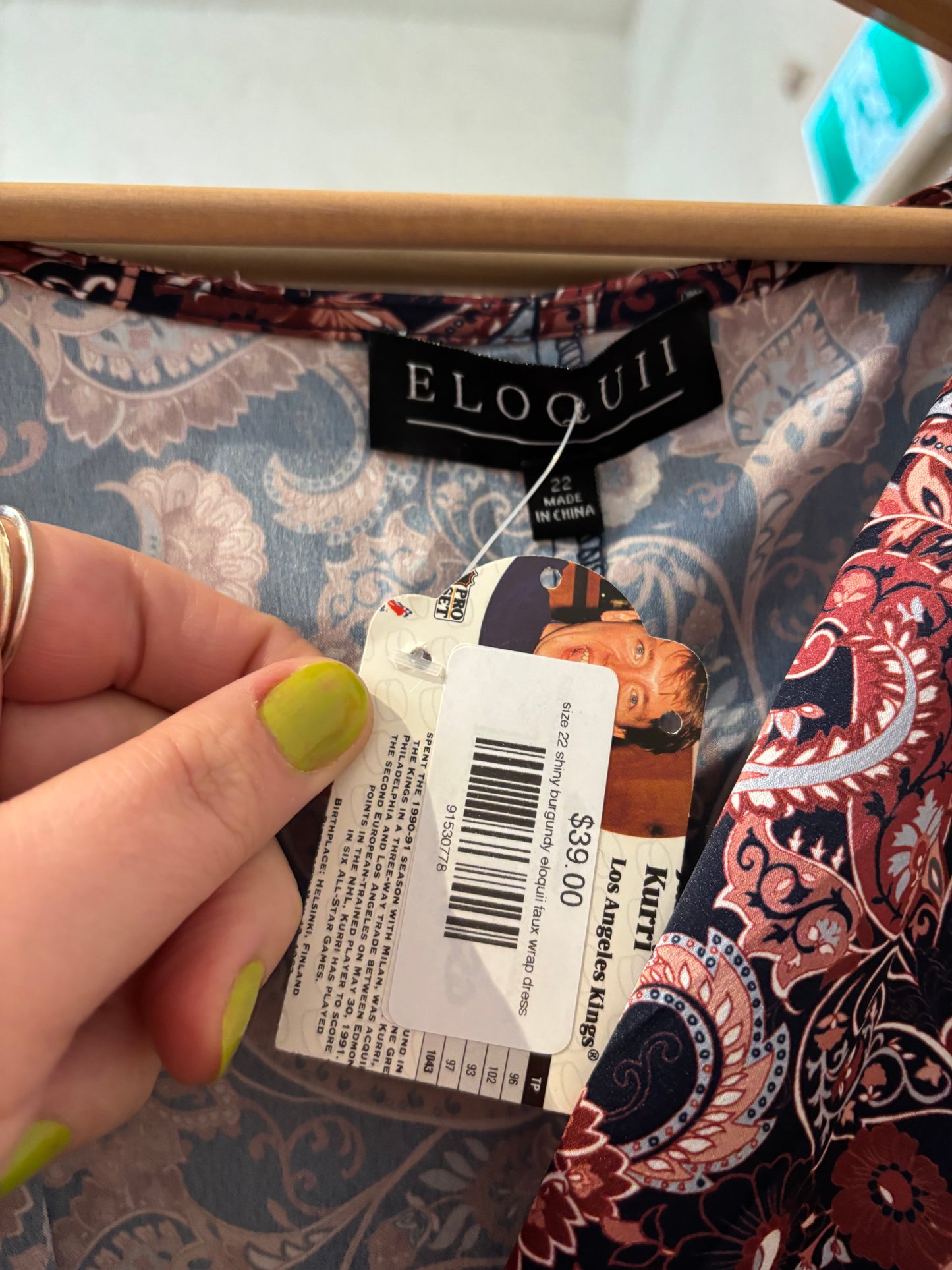 size 22 shiny burgundy eloquii faux wrap dress