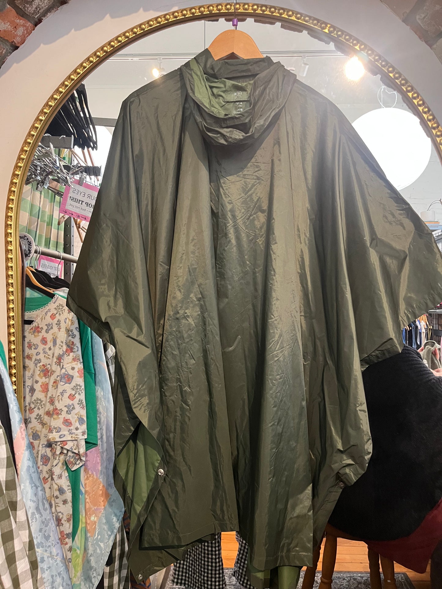 flex size green VINTAGE Wetskins jacket - rain poncho